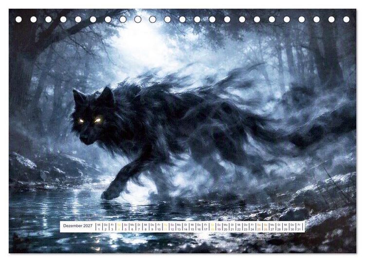 Produktbild: UNsichtbare Tiere - Eine poetische Sammlung aus Licht, Nebel und Fantasie (Tischkalender 2027 DIN A5 quer), CALVENDO Monatskalender