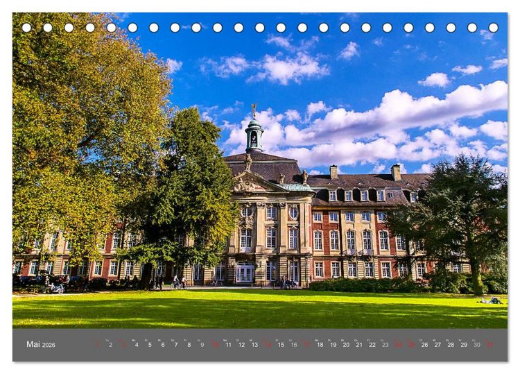 Produktbild: Leuchtendes M&uuml;nster 2026 - die Metropole Westfalens (Tischkalender 2026 DIN A5 quer), CALVENDO Monatskalender
