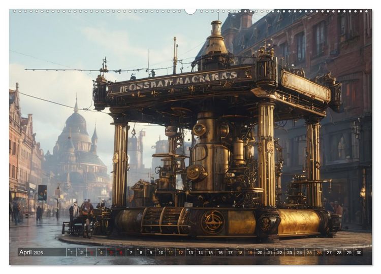 Produktbild: Steampunk Maschinen der Stra&szlig;e (Wandkalender 2026 DIN A2 quer), CALVENDO Monatskalender