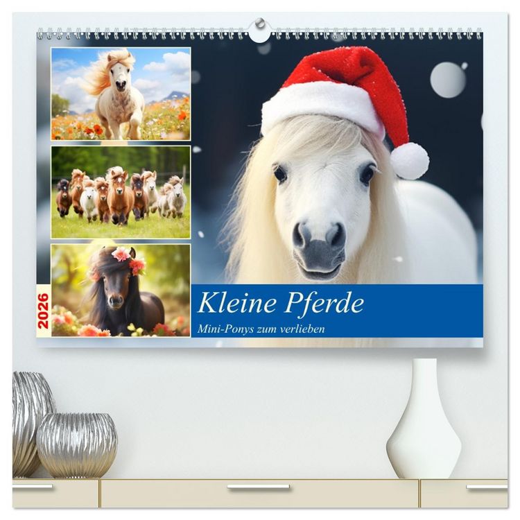 Produktbild: Kleine Pferde. Mini-Ponys zum verlieben (hochwertiger Premium Wandkalender 2026 DIN A2 quer), Kunstdruck in Hochglanz