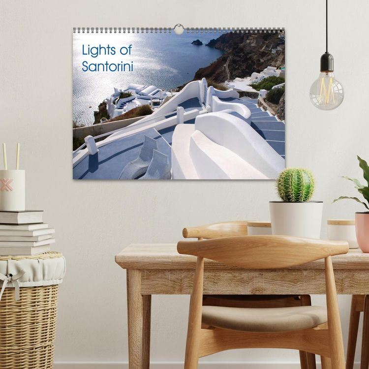 Produktbild: Lights of Santorini (Wall Calendar 2026 DIN A3 landscape), CALVENDO 12 Month Wall Calendar
