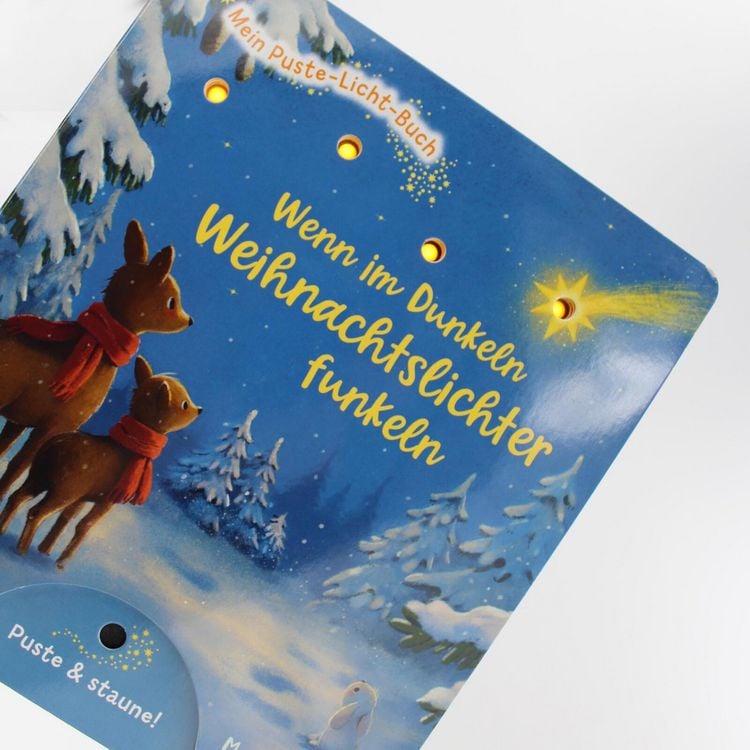 Produktbild: Mein Puste-Licht-Buch: Wenn im Dunkeln Weihnachtslichter funkeln