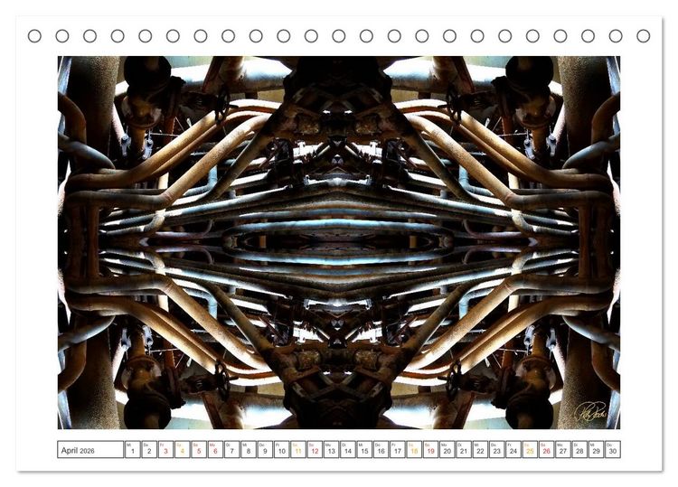 Produktbild: Faszination Spiegelung - Industrie und Technik (Tischkalender 2026 DIN A5 quer), CALVENDO Monatskalender