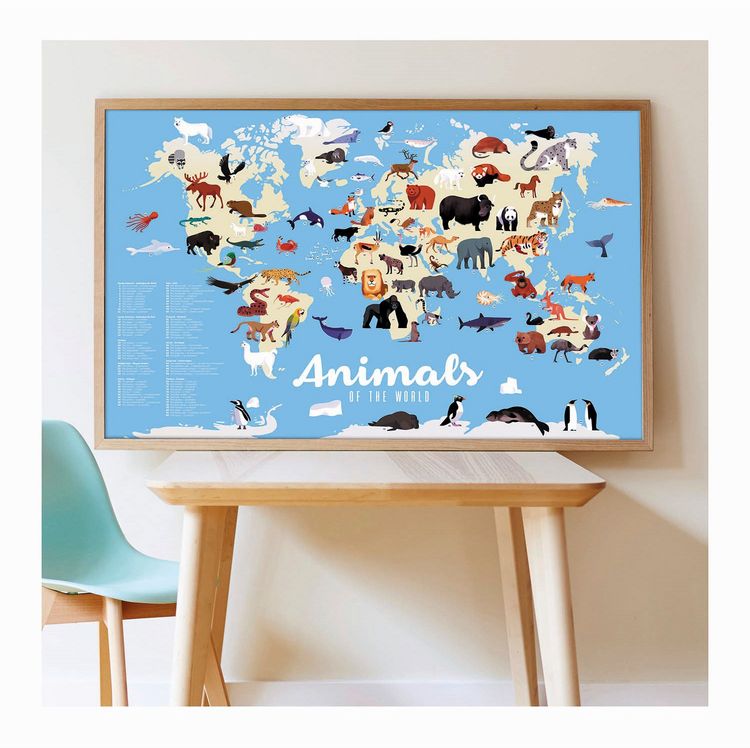 Produktbild: POPPIK - Lernposter & Sticker Tiere der Welt