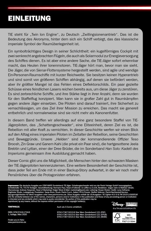 Produktbild: Star Wars Comics: Tie-J&auml;ger Schattengeschwader