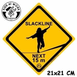Produktbild: Corvus A750315 - Kids at work: Schild Warnschild Slackline next 1m