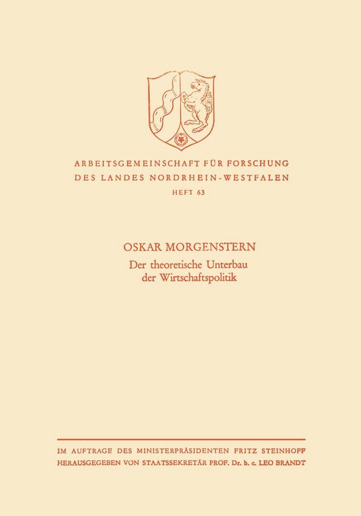 Produktbild: Der theoretische Unterbau der Wirtschaftspolitik