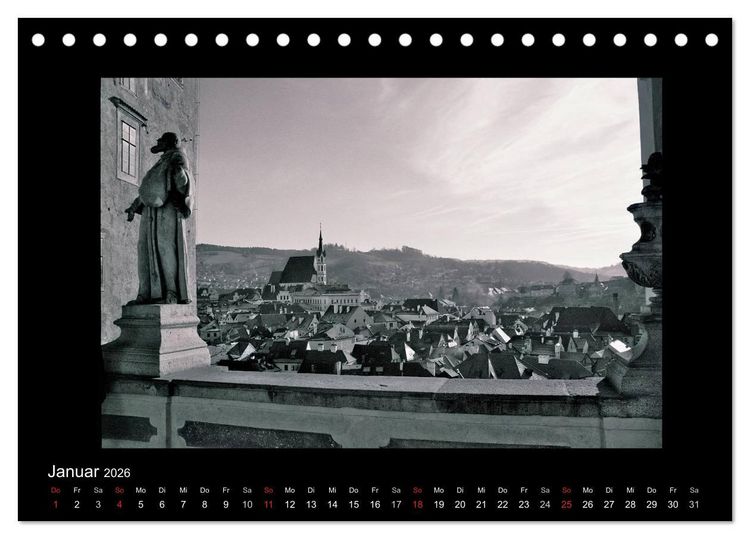 Produktbild: Sch&ouml;nheit an der Moldau - Cesky Krumlov (Tischkalender 2026 DIN A5 quer), CALVENDO Monatskalender