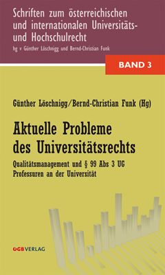 Produktbild: Aktuelle Probleme des Universit&auml;tsrechts