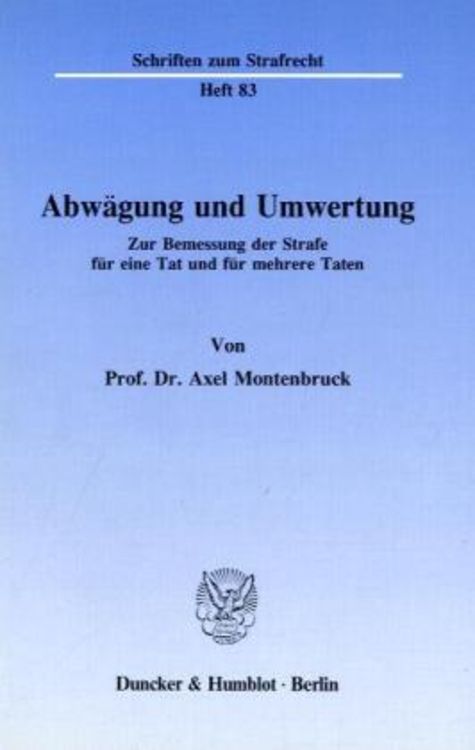 Produktbild: Abw&auml;gung und Umwertung.