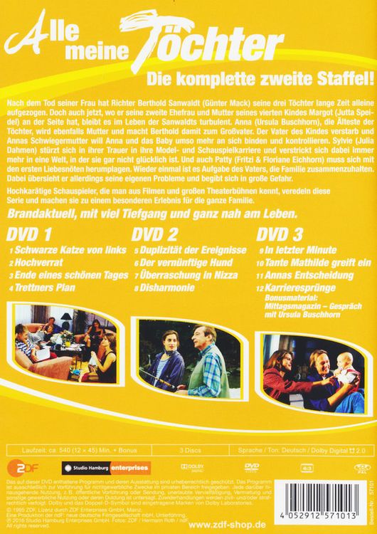 Produktbild: Alle meine T&ouml;chter - Staffel 2 [3 DVDs]