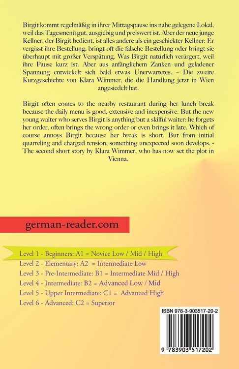 Produktbild: German Reader, Beginners A1/Novice - Mein wunderbares Lokal / My Wonderful Restaurant