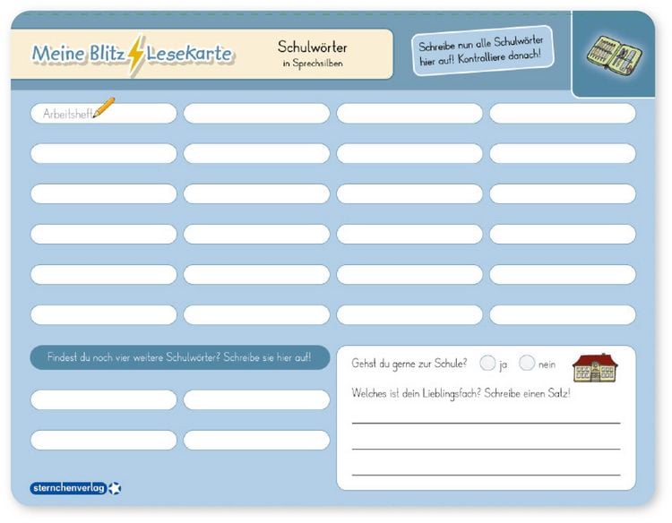 Produktbild: Meine Blitzlesekarten Set 3 zur Lesef&ouml;rderung (3 Lerntafeln mit Stift)