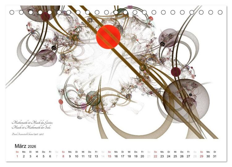 Produktbild: Mathematik - Grafiken und Zitate 2026 (Tischkalender 2026 DIN A5 quer), CALVENDO Monatskalender