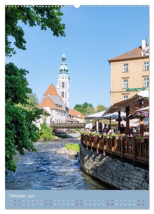 Produktbild: Zeitloses Cesky Krumlov. Zwischen Moldauschleifen und Schlosskulisse (hochwertiger Premium Wandkalender 2027 DIN A2 hoch), Kunstdruck in Hochglanz