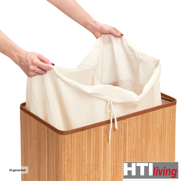 Produktbild: HTI-Living W&auml;schesammler 2 Kammern Bambus W&auml;schesammler 2 Kammern Bambus