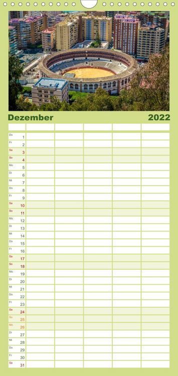 Produktbild: Familienplaner Andalusien - die Wiege vieler spanischer Traditione (Wandkalender 2022 , 21 cm x 45 cm, hoch)