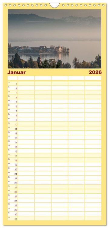 Produktbild: Familienplaner 2026 - Herbst rund um den Bodensee mit 5 Spalten (Wandkalender, 21 x 45 cm) CALVENDO