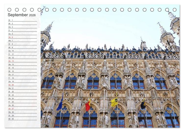 Produktbild: Belgien entdecken - Br&uuml;gge und Leuven (Tischkalender 2026 DIN A5 quer), CALVENDO Monatskalender
