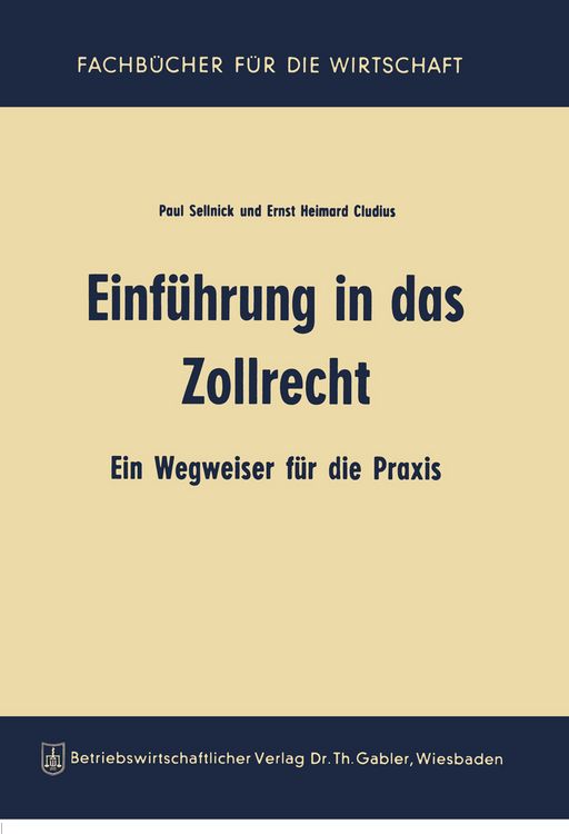 Produktbild: Einf&uuml;hrung in das Zollrecht