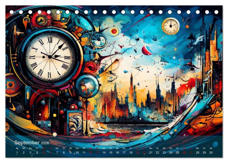 Produktbild: Vision&auml;re Leinwand: Kreative Symbole f&uuml;r Tr&auml;ume und Visionen (Tischkalender 2026 DIN A5 quer), CALVENDO Monatskalender