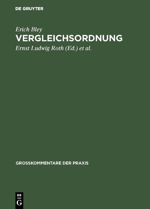 Produktbild: Vergleichsordnung
