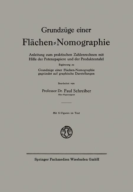 Produktbild: Grundz&uuml;ge einer Fl&auml;chen-Nomographie