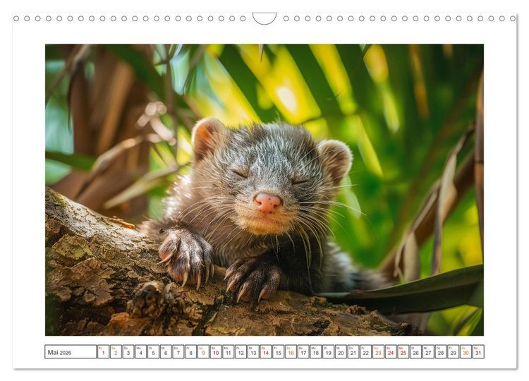 Produktbild: Kleine freche Nerze (Wandkalender 2026 DIN A3 quer), CALVENDO Monatskalender