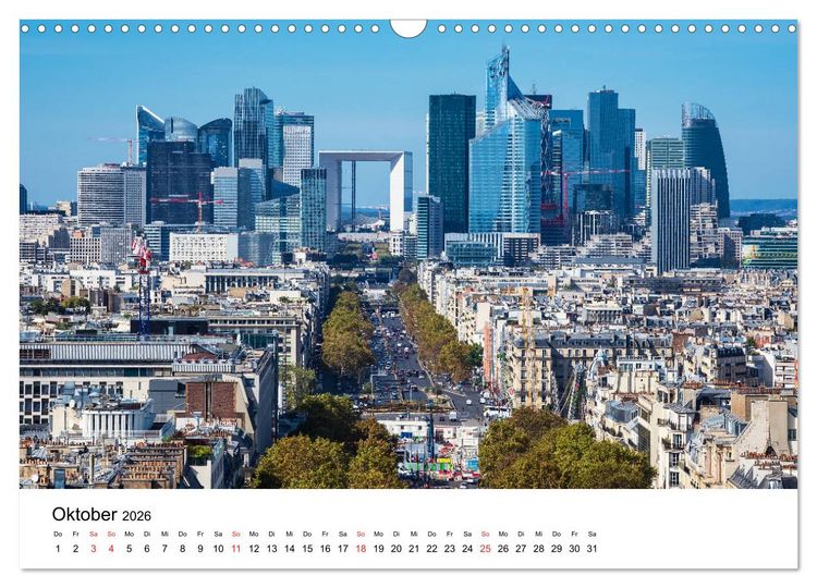 Produktbild: Unterwegs in der franz&ouml;sischen Hauptstadt Paris (Wandkalender 2026 DIN A3 quer), CALVENDO Monatskalender