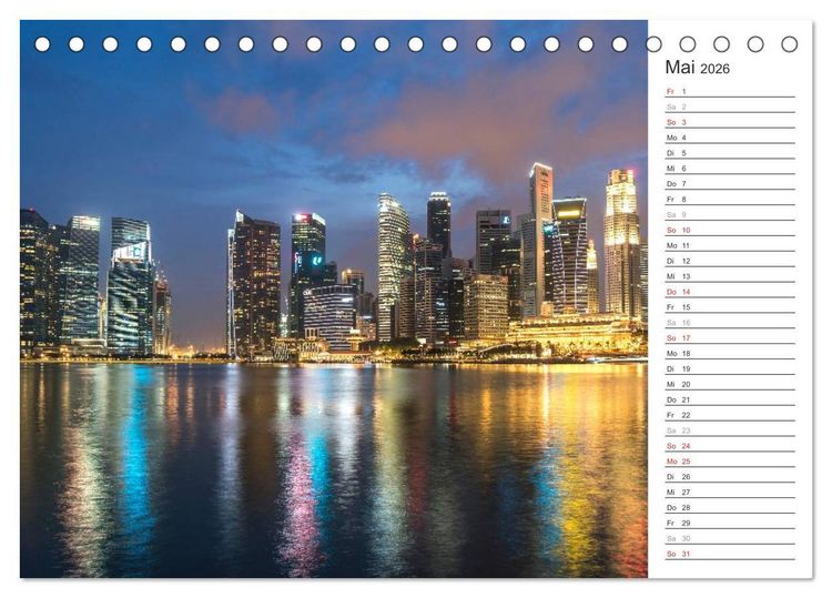Produktbild: Skylines weltweit (Tischkalender 2026 DIN A5 quer), CALVENDO Monatskalender