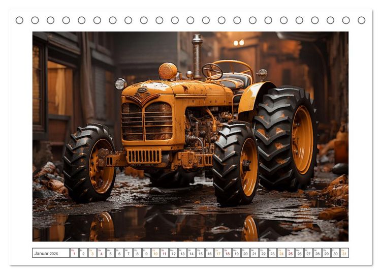 Produktbild: Surrealistische Traktoren (Tischkalender 2026 DIN A5 quer), CALVENDO Monatskalender