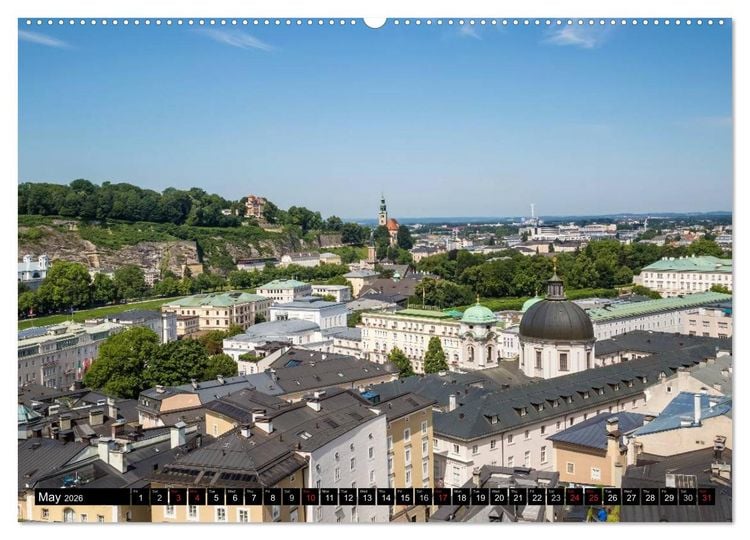 Produktbild: SALZBURG Lovely Old Town (High Quality Premium Wall Calendar 2026 DIN A2 landscape),CALVENDO 12 Month Wall Calendar