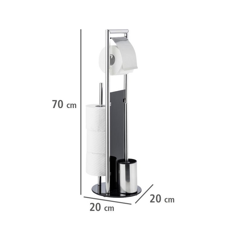 Produktbild: WC-Garnitur und Handtuchst&auml;nder Mod. Ravina, 2 tlg., 3in1 WC-Set