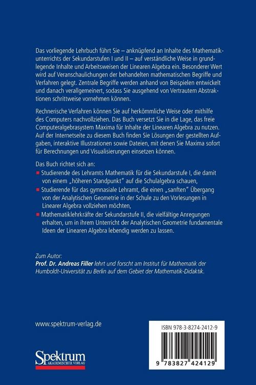 Produktbild: Elementare Lineare Algebra