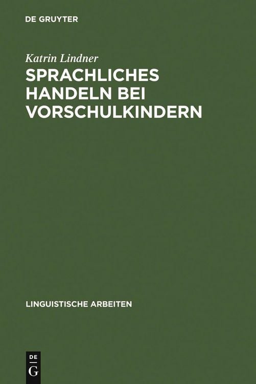 Produktbild: Sprachliches Handeln bei Vorschulkindern