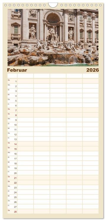 Produktbild: Familienplaner 2026 - Rom-Italien mit 5 Spalten (Wandkalender, 21 x 45 cm) CALVENDO