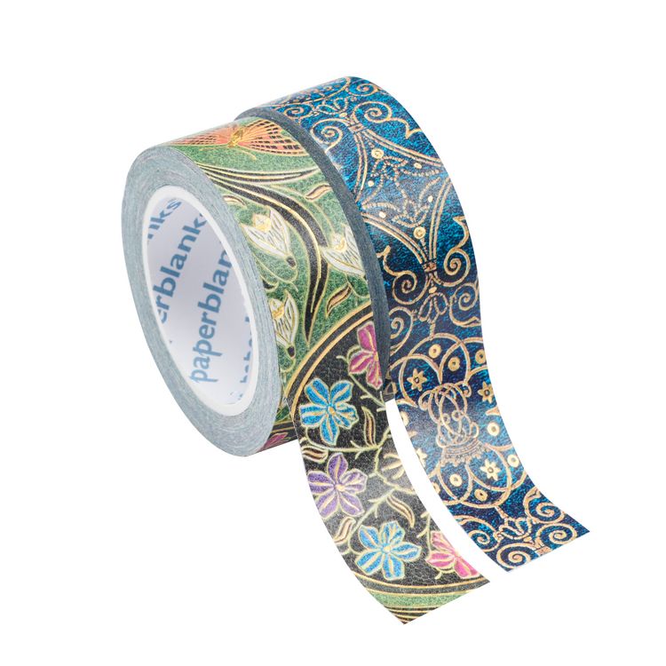 Produktbild: Washi Tape Azurblau/Bl&uuml;hende Poesie, Washi Tape,