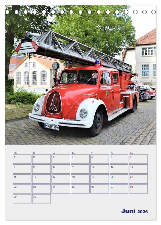 Produktbild: FEUERWEHR-Legende (Tischkalender 2026 DIN A5 hoch), CALVENDO Monatskalender