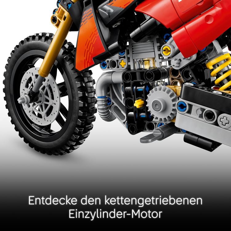 Produktbild: LEGO Technic Ducati Desmo450 MX Factory Motorrad Spielzeug 42238