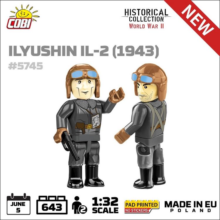 Produktbild: COBI Historical Collection 5745 - Ilyushin II 02 Shturmovik, 643 Klemmbausteine