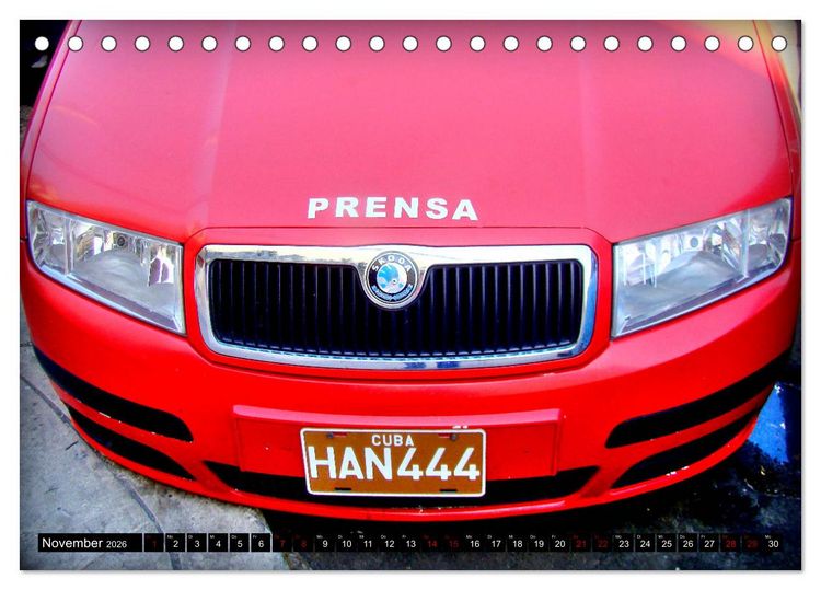 Produktbild: SKODA HITS - Oldtimer der CSSR in Kuba (Tischkalender 2026 DIN A5 quer), CALVENDO Monatskalender