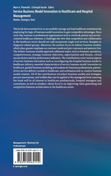 Produktbild: Service Business Model Innovation in Healthcare and Hospital Management