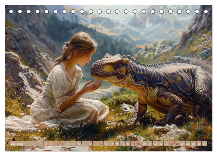 Produktbild: Meine Freunde sind Dinosaurier (Tischkalender 2026 DIN A5 quer), CALVENDO Monatskalender