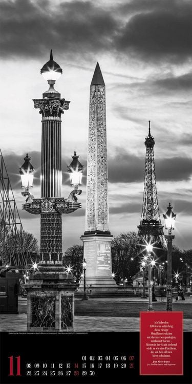 Produktbild: Paris, je t&rsquo;aime Literatur-Kalender 2027