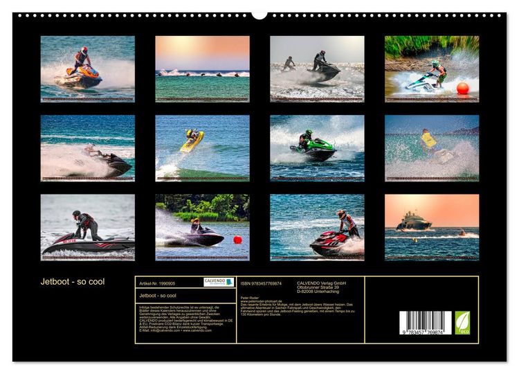 Produktbild: Jetboot - so cool (hochwertiger Premium Wandkalender 2026 DIN A2 quer), Kunstdruck in Hochglanz