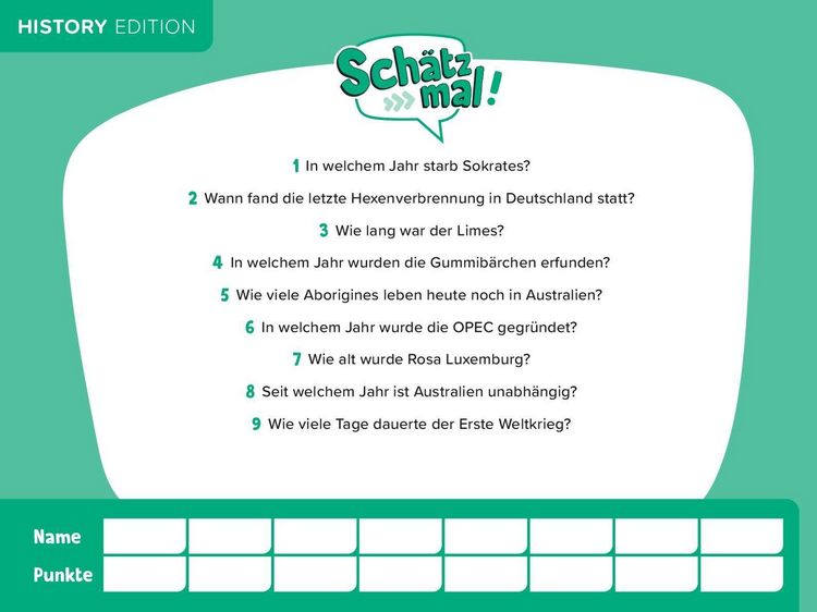 Produktbild: Sch&auml;tz mal! History Edition