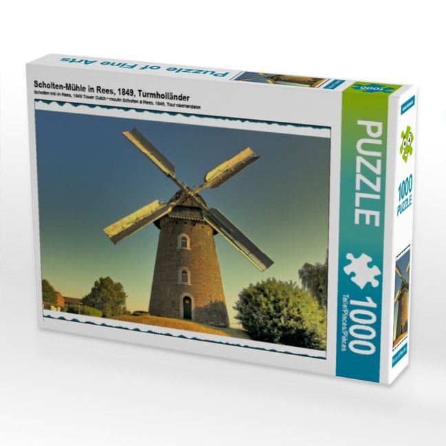 Produktbild: CALVENDO Puzzle Scholten-M&uuml;hle in Rees, 1849, Turmholl&auml;nder | 1000 Teile Lege-Gr&ouml;&szlig;e 64x48cm Foto-Puzzle f&uuml;r gl&uuml;ckliche Stunden