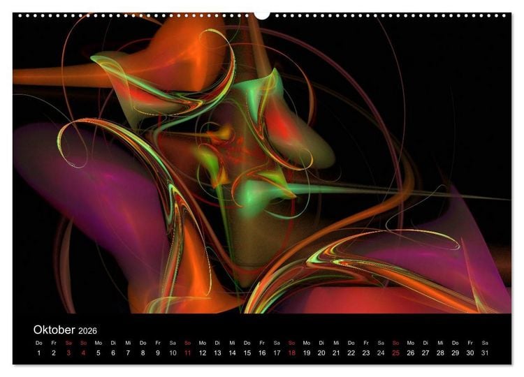 Produktbild: Wunderbare Welt der Farben 2026 (Wandkalender 2026 DIN A2 quer), CALVENDO Monatskalender