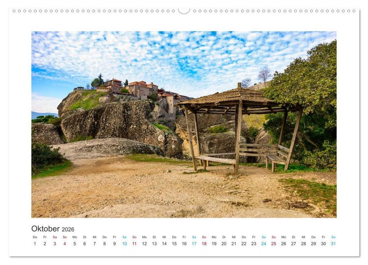 Produktbild: Meteora - Dem Himmel so nah (Wandkalender 2026 DIN A2 quer), CALVENDO Monatskalender