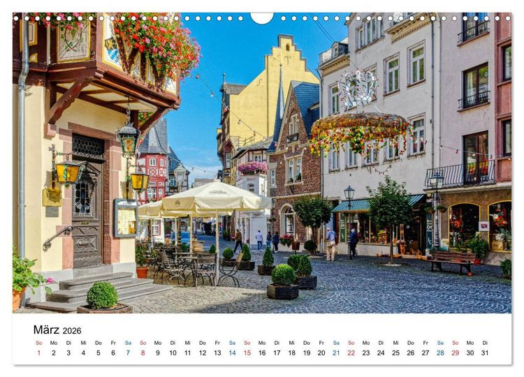Produktbild: Bacharach - Fachwerkromantik am Rhein (Wandkalender 2026 DIN A3 quer), CALVENDO Monatskalender
